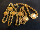 CHANEL Necklace Chain AUTH Coco Vintage Rare CC 31 RUE CAMBON GOLD Medal FS ch53