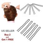 16 - 20pcs U-shaped 3 Sizes Black Bun Hair Pin Clip Grips Wavy Salon Hairpin