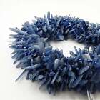 Kyanite Graduated Pebble Slice Stick Points Beads Approx 15-30mm 15.5