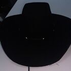 MHT Westerns Hat Mens 7 3/8 Black 3X Beaver Blend Felt Western Cowboy Rodeo