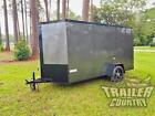 NEW 2024 6x12 6 x 12 V-Nosed Enclosed Black Out Cargo Motorcycle Trailer w/ Ramp
