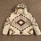 Polo Ralph Lauren Womens Puffer Jacket White Brown Size XXL Down Aztec Navajo