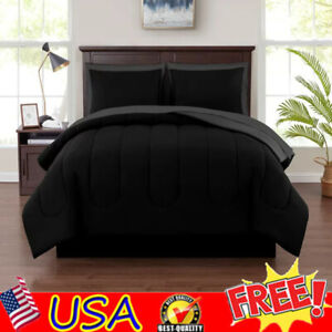 King 7-Pcs Bed in A Bag 100% Polyester Bedding Set Bed in A Bag Comforter Sheet