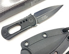 Mini Concealed Carry Full Tang Fixed Blade Boot Neck Knife EDC Sheath Black