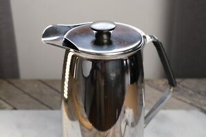 VOLLRATH Stainless Steel Water or Coffee Pitcher 9” Tall Snap on Lid Handle