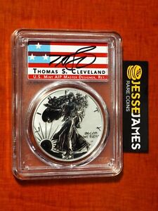 New Listing2021 S REVERSE PROOF SILVER EAGLE PCGS PR70 FIRST DAY ISSUE CLEVELAND SIGNED T2