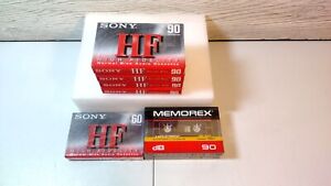 New ListingSony HF90-HF60-Memorex dB90 Blank Audio Cassette Tapes Total 7 Normal Bias