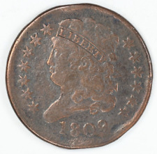 1809 Classic Head Half Cent 1/2 C
