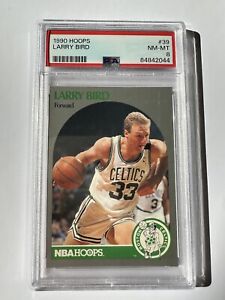 Larry Bird 1990 NBA Hoops #39 Boston Celtics NM/MT PSA 8!