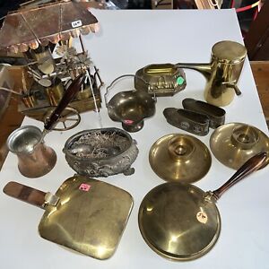 Vintage Lot Brass 12 Items Detailed Decorative Pieces