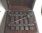 Antique Musicial Instrument Chime in Lidded Mahogany Case. Deagan?