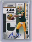 AARON RODGERS 2010 Panini Rookies & Stars Prime Patch Auto /5 Packers Game Worn