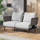 Patio Furniture Garden Pool Conversation Set Adjustable Sofa Recliner Outdoor US