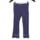 Naartjie pull on legging flare legs pants embroidery blue stretch play 5 Girls