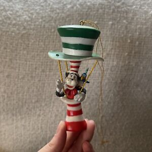 Vintage Christmas Ornament Dr Seuss Cat in the Hat Hot Air Balloon Henson