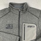 KUIU Sweater Mens Large Grey Base Camp High Loft Fleece 1/4 Zip Outdoor Pullover