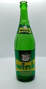 VINTAGE 1956 CANADA DRY WINK LARGE BOTTLE 28 OZ PAPER LABEL VERY NICE CONDITION!