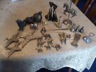 VINTAGE LOT OF BRASS ANIMAL FIGURINES & MORE 29 PIECES