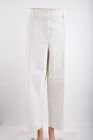 Akris Punto Womens Ferry Pants Trousers Cream Red Side Stripe EU 46 US 14 NWT