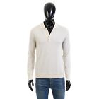 BRIONI 1550$ Ivory White Polo Sweater - Sea Island Cotton & Cashmere