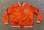Vintage Nike Sportswear Snap Button Satin Jacket Mens XL Orange