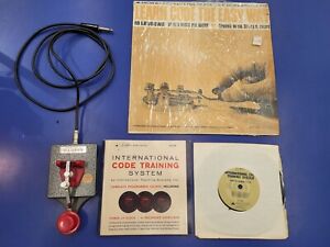 New ListingHAM-KEY Vintage HK-3M Silver Contacts Telegraph Morse Code Key w/ Guide Records