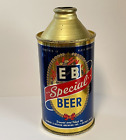 E & B SPECIAL BEER High Profile Cone Top Can  SPARKLING CONDITION! Detroit IRTP