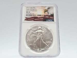 New Listing2021 NGC MS70 American Silver Eagle T-2 **First Production** 127