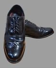 Vintage Florsheim Black Leather  Shoes Wingtip Brogue Oxfords 1706601 Men's 10