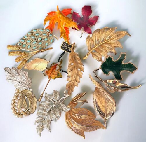 Vintage Brooch Lot 15 Signed & Unsigned (Coro w Original Tag, Sarah Cov & More)