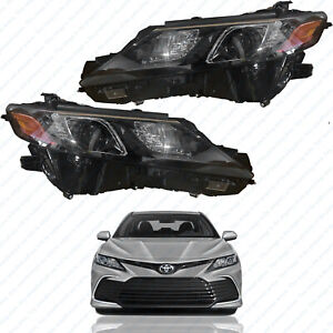 For 2021 2022 Toyota Camry LE SE LED Black Headlights Assembly Left Right Pair (For: 2021 Toyota Camry)