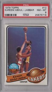 New ListingKareem Abdul-Jabbar 1979 Topps PSA 8 NM-MT Graded Card Los Angeles Lakers #10