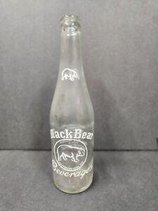 Vintage Black Bear Beverages 12 Oz Soda Bottle St Francis Wi Wisconsin Stf