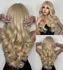 New ListingHeat Resistant Blonde Long Wavy Soft Layered No Lace Wig With Bangs