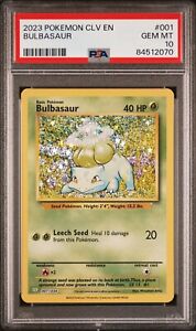 PSA 10 GEM MINT Bulbasaur 001/034 CLV Classic Box Holo Rare Pokémon TCG 2023