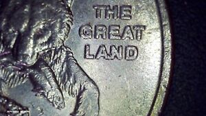 2008 P Alaska State Quarter with Die Chip Errors Surrounding AN of LAND and G