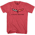 Chevrolet Corvette Crossed Flags Vintage Logo T-Shirt