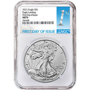 2021 1 oz American Silver Eagle Coin NGC MS70 FDOI (Type 2)