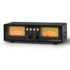 4 Way Analog RCA Audio Selector Splitter Switch DB Panel VU Meter Level Display