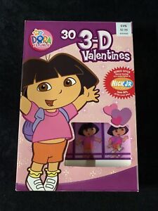 2007 American Greetings Dora the Explorer Box of 30 Lenticular (3D) Valentines