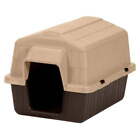 New ListingBarnhome III Plastic Outdoor Dog House for XS Pets, Up to 15 lbs, Brown and Beig