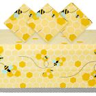 3 Pack Bee Tablecloth, Honey Bee Baby Shower Decorations, 54x108 in