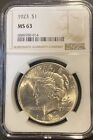 New Listing1923 MS63 Peace Dollar NGC Mint State 63 “Beautiful Eye Appeal”