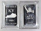 Kentucky State .999 Silver Bar Federated Mint 1/2 Troy Oz Sealed Certified