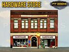 O Scale HARDWARE STORE - Building Flat/ front w/LED - scratch built Lionel MTH