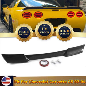 For 97-04 Corvette C5 & ZR1 Extended Style CARBON LOOK Rear Trunk Wing Spoiler (For: 1998 Corvette)