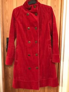 Beautiful Per Una Deep Red Corduroy Coat Size 12