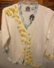 Storybook Knit Cardigan Womens 1X Embroidered Floral NWT