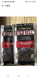 Wild Bills Hickory Smoked Premium Beef Jerky 2 Jumbo Bags SEALED