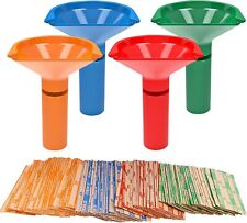Coin Counters & Coin Sorters Tubes Bundle of 4 Color-Coded Coin Tubes and 100 As